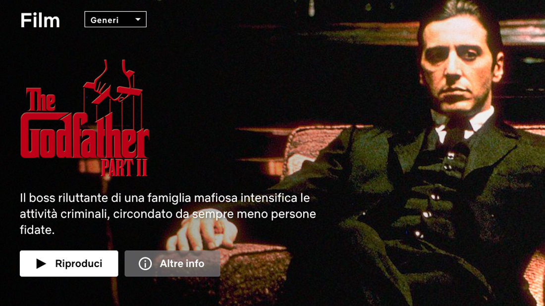 The Godfather in Italiaans op Netflix