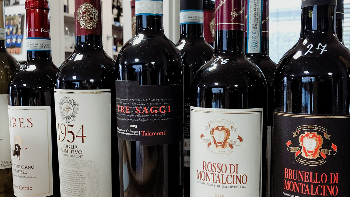 reeks Italiaanse wijnen